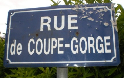 Panneau Rue de Coupe-Gorge - Photo : G. Brame