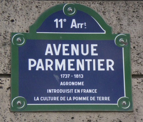 Plaque de la rue Parmentier - Paris - Photo : G. Brame