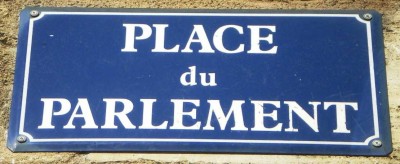 Panneau Place du Parlement - Photo : G. Brame