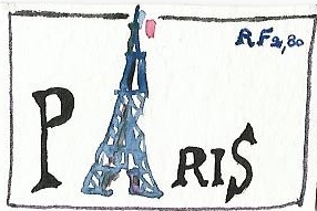 Paris Tour Eiffel - Illustration : B. Tollu