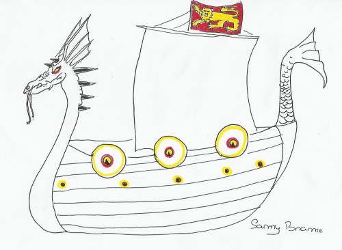 Drakkar - dessin de Samy Brame