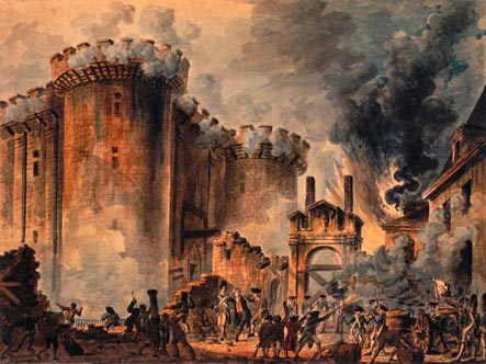 Prise de la Bastille, peint par Jean-Pierre Houël (1735-1813)